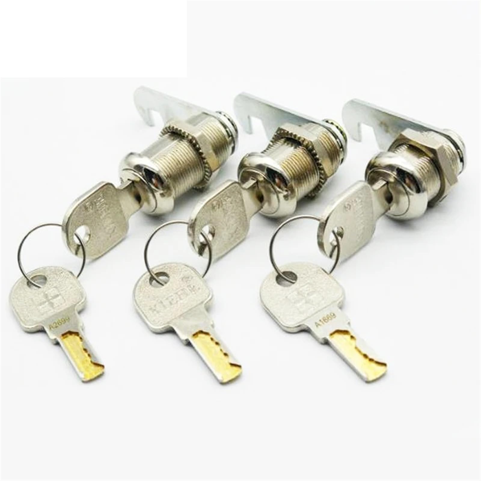 Blokada krzywki w szafie Zamek krzywkowy do szafki, szuflady biurowej, osprzęt zabezpieczający, stop cynku, srebrny, klucz taki sam lub inny(Key Alike 30mm-01)