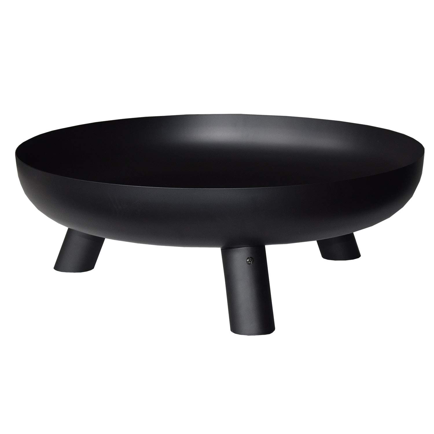 Cook'in Garden - Brasero de Jardin en Acier, Grande Cuve avec Pieds Stables, Résistant aux Hautes Températures, Foyer Extérieur Terrasse, Robuste & Durable, Noir