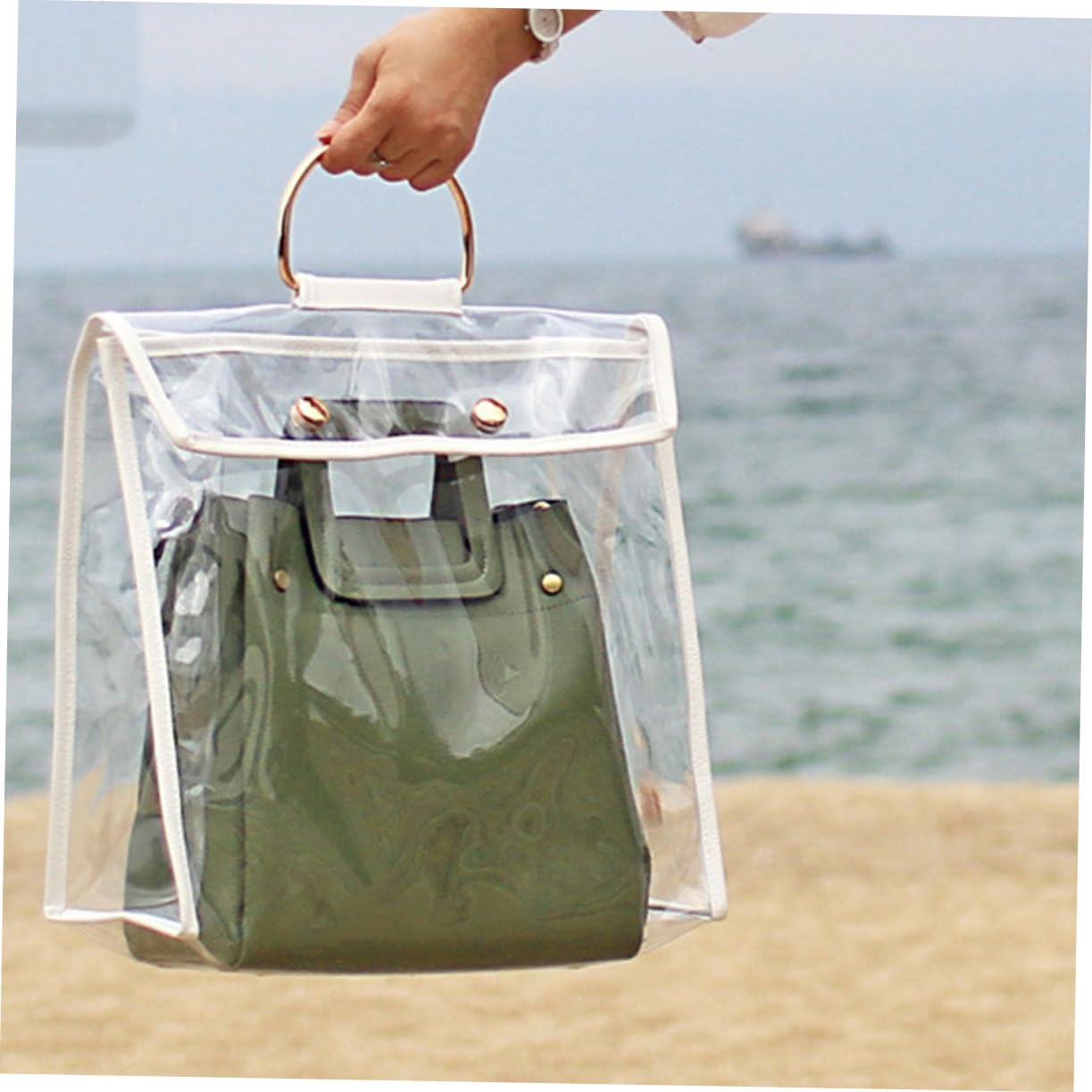 Ipetboom Organizador Colgante Transparente para Bolsos PVC 2 Piezas | Doble Pack, Diseño Visible para Localizar Contenido al Instante, Uso en Armario y Estancias Infantiles o Baño