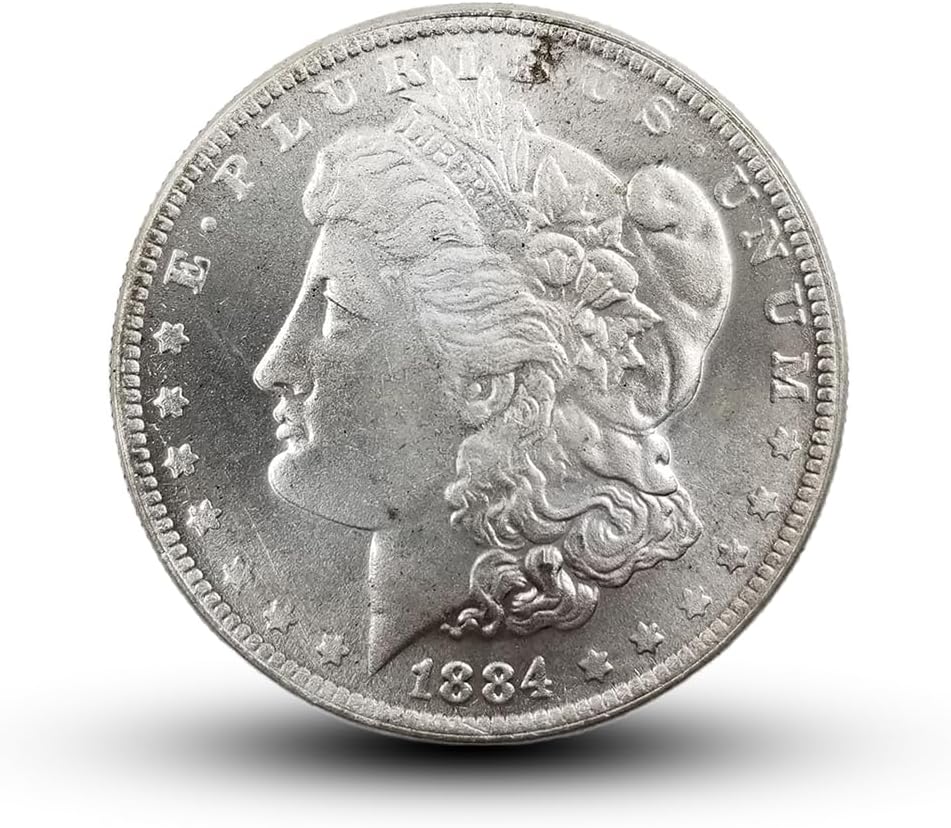 1884 S Morgan Dollar, Antique U.S. Coins Collection, Vintage Old Coins for Collectors, Lucky Ancient Coin, American Historical Culture Commemorative Coin, History Decor(Morgan 1884)