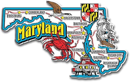 Imán de mapa estatal jumbo