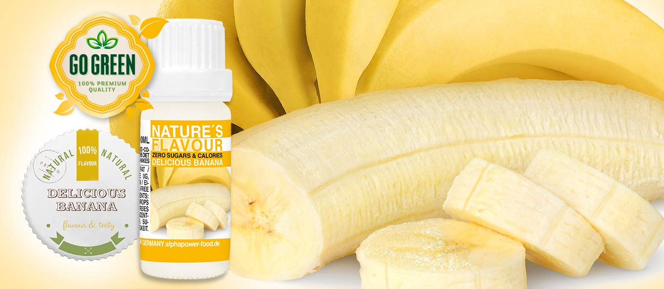 ALPHAPOWER FOOD Arôme alimentaire naturel, SET SUPER ÉCONOMIQUE 5x10ml liquide - gouttes aromatisantes et édulcorant sans sucre, goût délicieux, vegan liquid sweetener Flavour Drops, Flavdrops