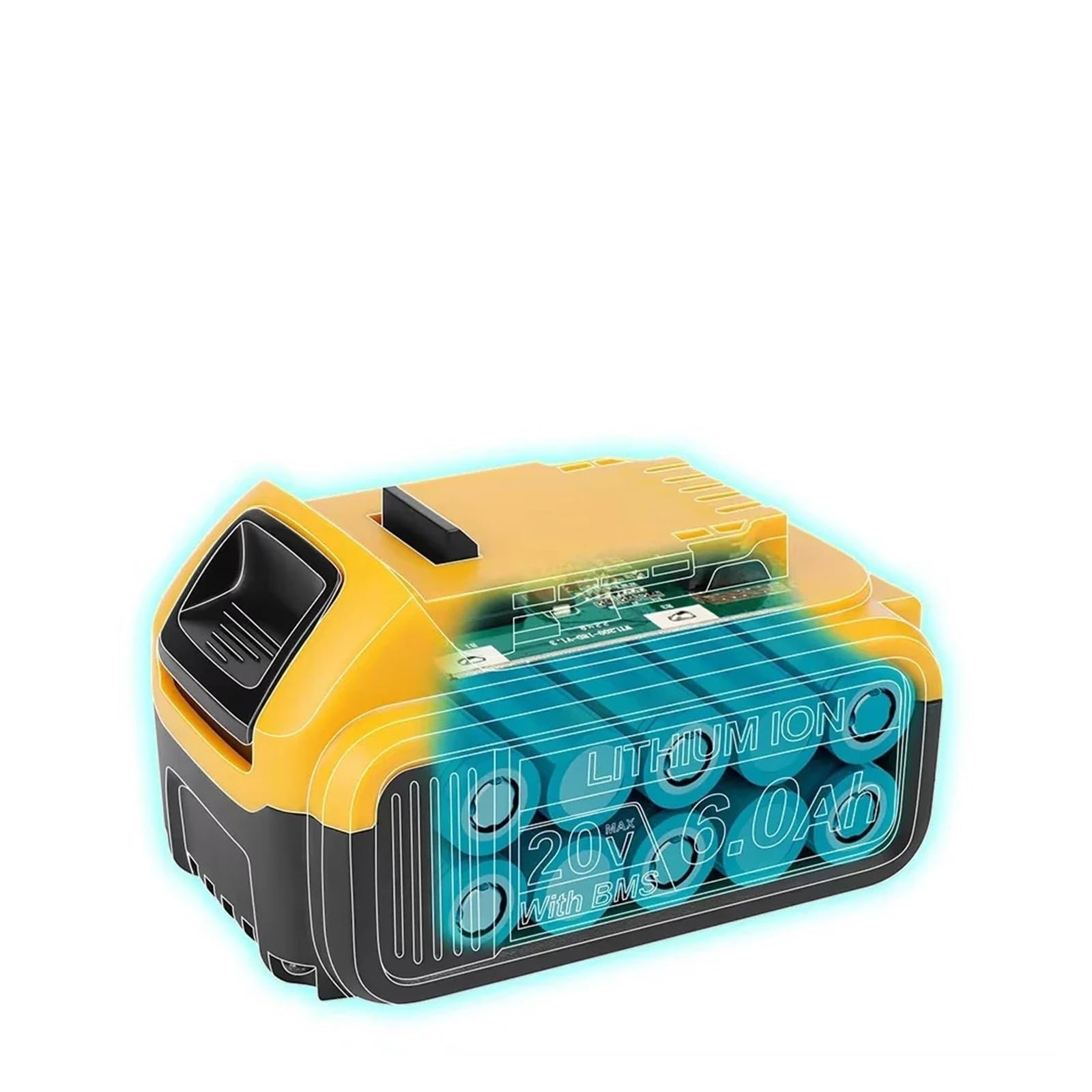 Akumulator do elektronarzędzi 12000 mAh 20 V kompatybilny z Dewalt DCB206/DCB205/DCB200/DCB204-2 (ładowarka DW12X1 x 1)