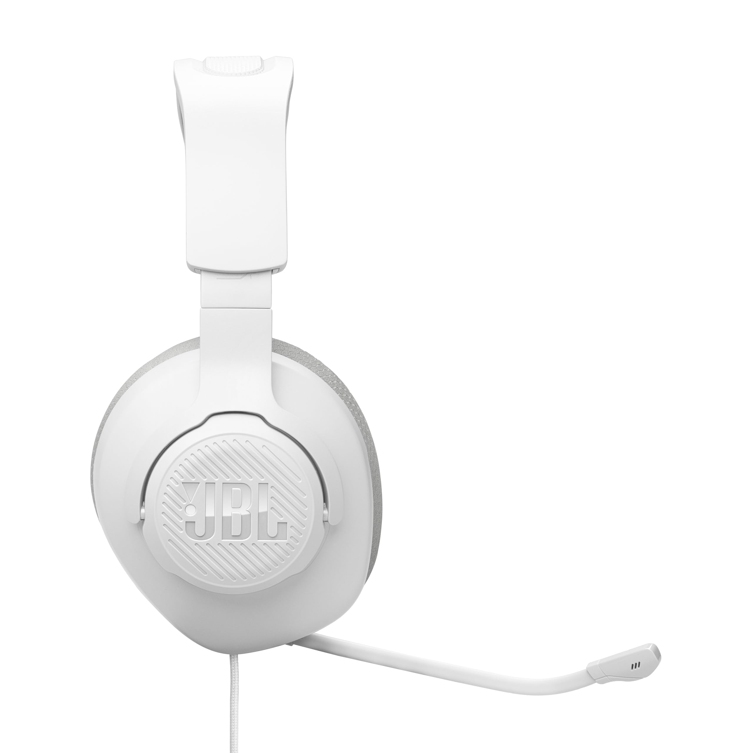 JBL Quantum 100M2 - Auriculares para Juegos con Cable omnidireccional, micrófono Desmontable con opción de Silencio y Almohadillas de Espuma viscoelástica Cubiertas de Tela, compatibles con Todas Las