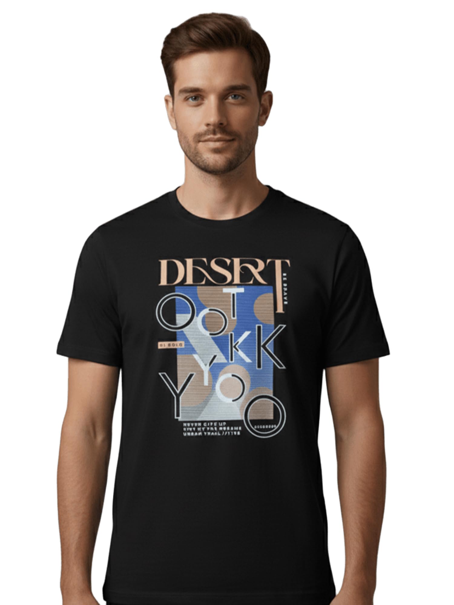 dollar Club Men’s Cotton Round Neck Printed T-Shirt Black-picture-11
