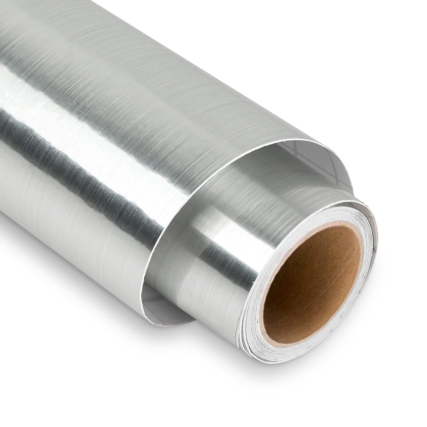 Brushed Silver Permanent Vinyl for Cricut - 12" x 5FT Brushed Silver Cricut Vinyl Roll, Outdoor Self Adhesive Vinyl Roll for Decor Sticker, Party Decoration