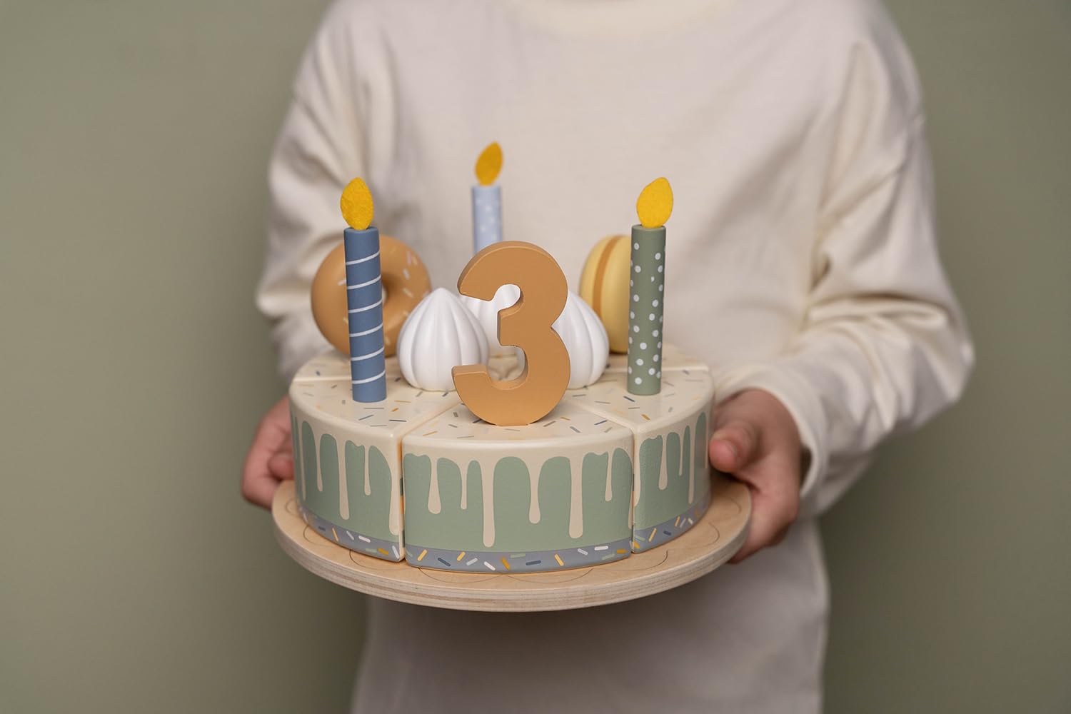 Juguete Pastel de Cumpleaños Azul de Madera Little Dutch LD8016