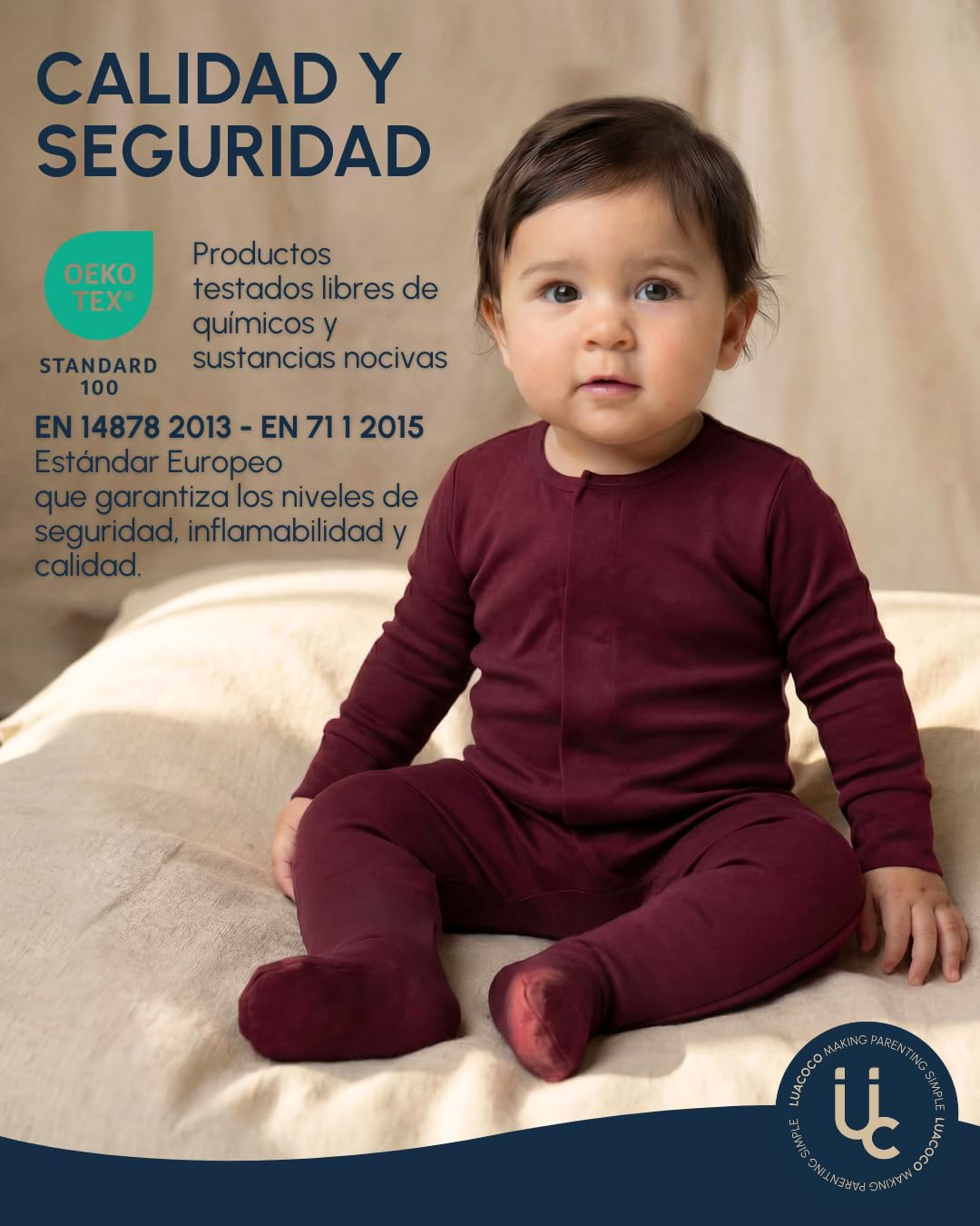 LuaCoco Pijama Magnético Bebé 100% Algodón Orgánico Premium | Olvidate de Cremalleras y Botoneras Incomodas | Manoplas Plegables y Pies Cubiertos | Cambios de Pañal Rápidos | Unisex 0-12 Meses — view 2