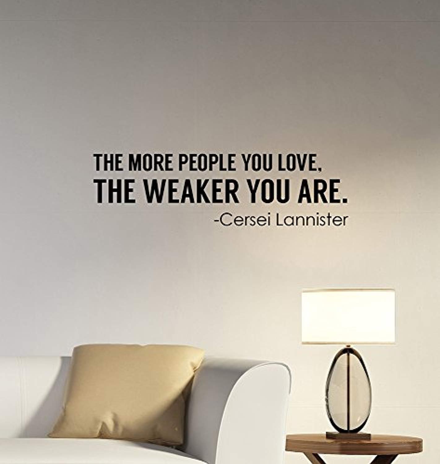 Amazon.com: Game of Thrones Wall Art Cersei Lannister Quote Vinyl Sticker  Lettering Movie TV Serial Love Saying Decal Dark Fantasy Decorations for  Home Room Bedroom Decor Ideas gt4 : Tools & Home