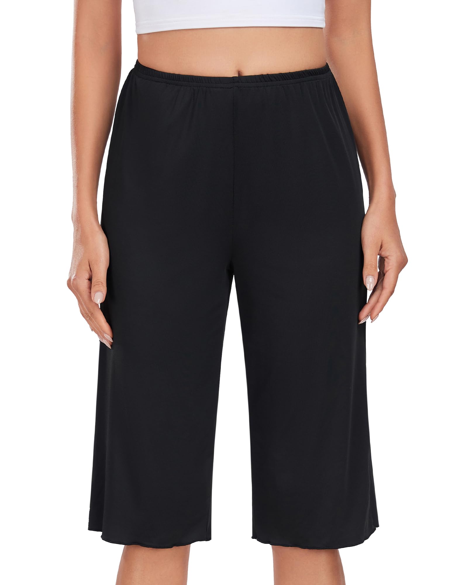 MANCYFIT Culotte Slip for Women Pettipant Half Slip Bloomers Wide Leg Pajama Pants