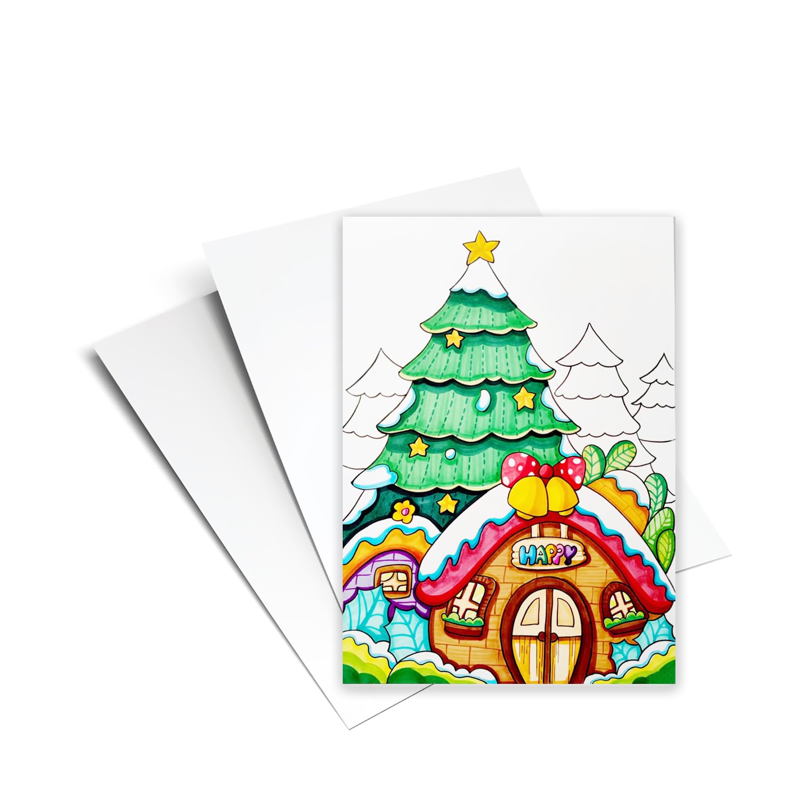 YIXUNHL 100 Sheets White Cardstock Thick Paper - Blank Heavy Weight 130 lb / 350gsm Cover Card Stock for Invitations,Stationery Printing,Scrapbooking,