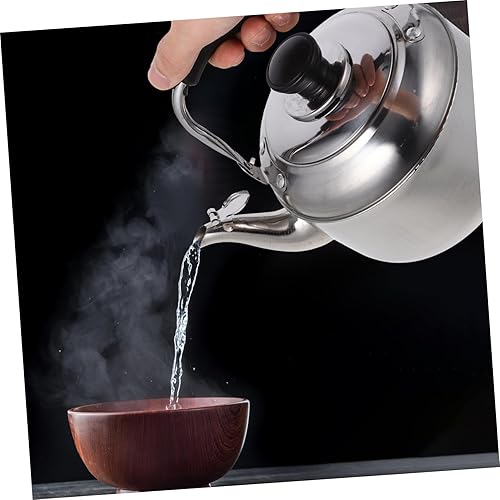 Miniatura 4 de Tetera de té con base universal de acero inoxidable con asa, 1.5 cuartos de galón
