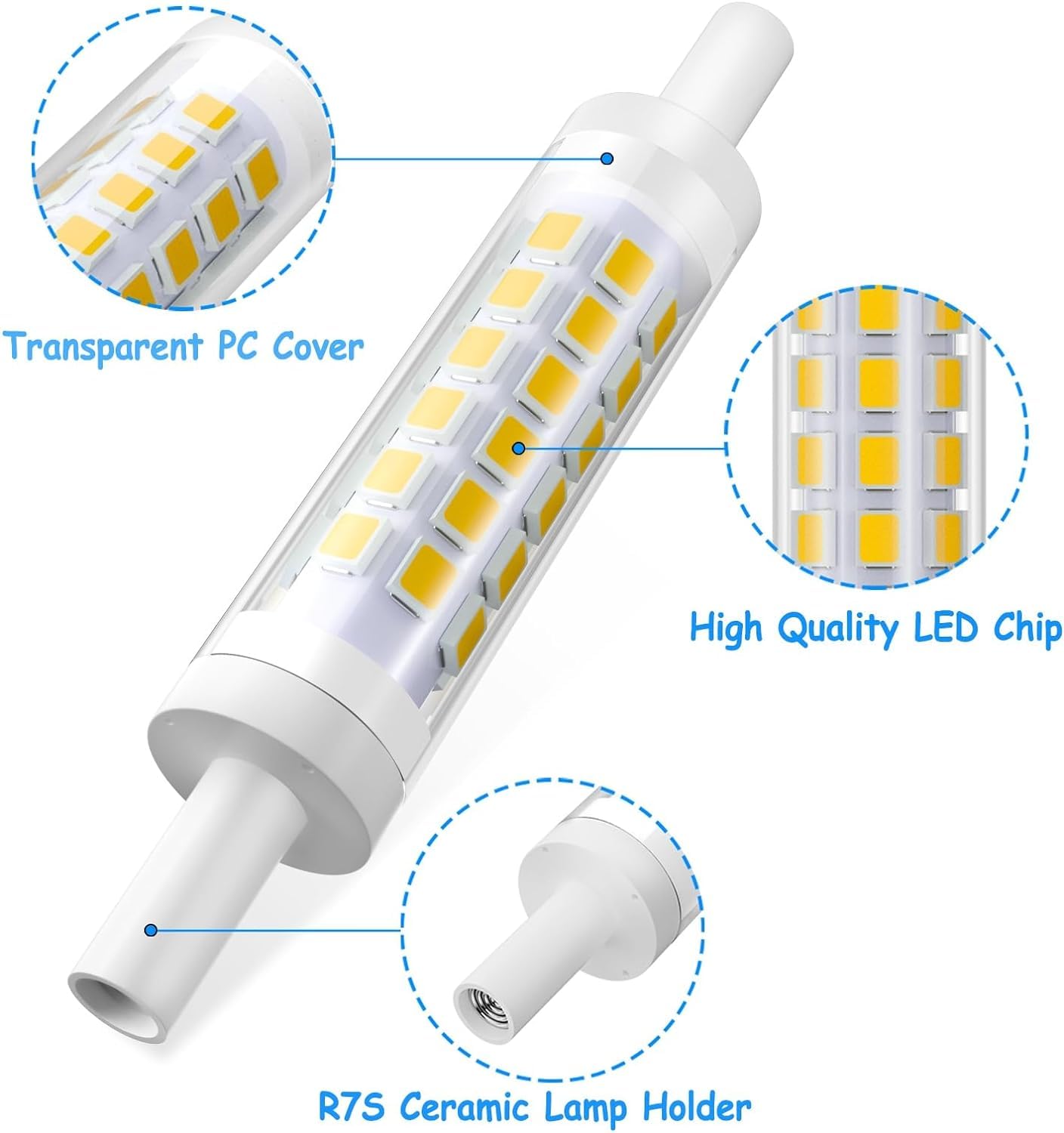 R7s Led 118mm Lampadina Led R7S 78mm SMD 220V 15W 140LM/W Bianco Neutro ...