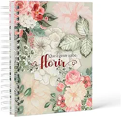 Caderno De Anotações - 200 Pag - Flores Naturais