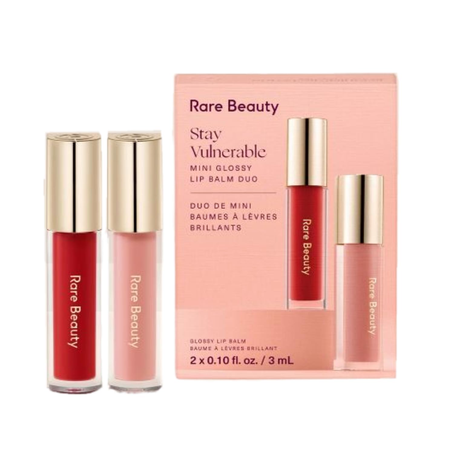 Amazon.com : Rare Beauty Stay Vulnerable Mini Glossy Lip Balm Duo