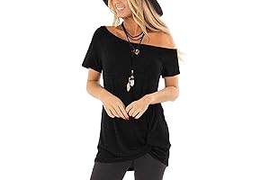 Women's Cold Shoulder Twist Knotted T-Shirts