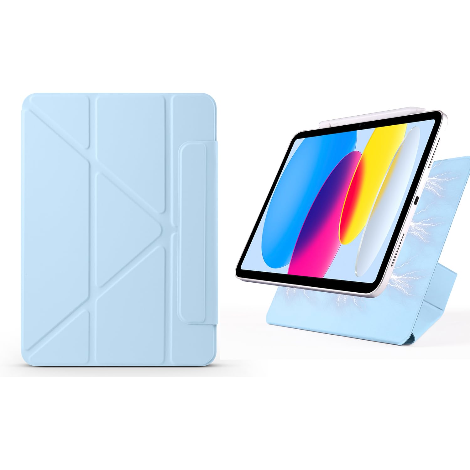 Coque iPad 11 11e génération 2025 antichoc support bleu pour tablette - 8