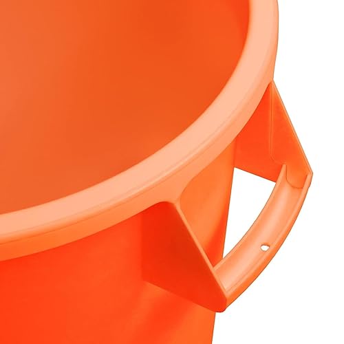 Miniatura 11 de SPARTA Bronco - Contenedor de basura redondo para desechos, 10 galones, color naranja (paquete de 6)