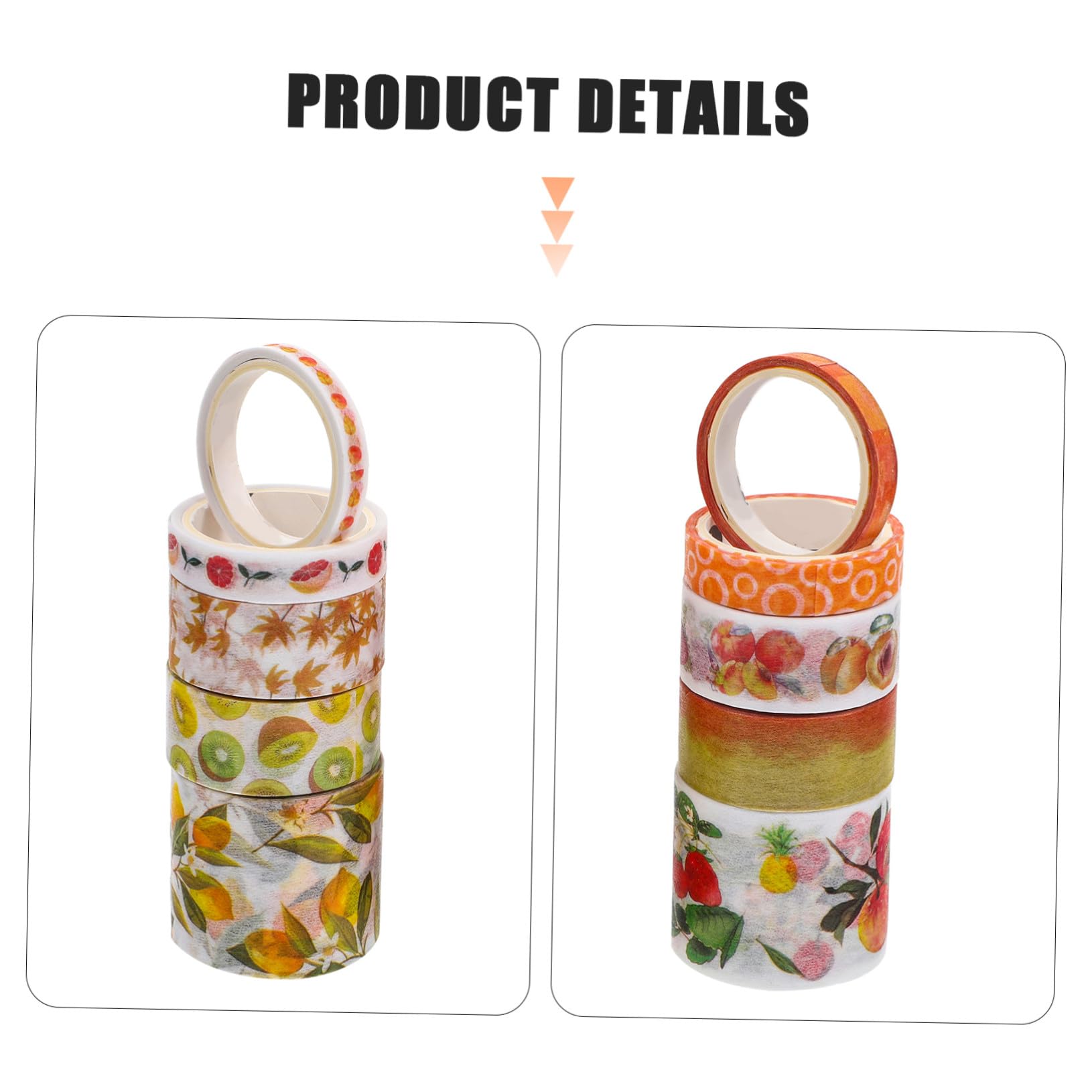 SHINEOFI 4 Set Di Nastri Washi Giapponesi Floreali Nastri Adesivi Gialli Per Decorare La Casa Scrapbooking 10 Pezzi*4