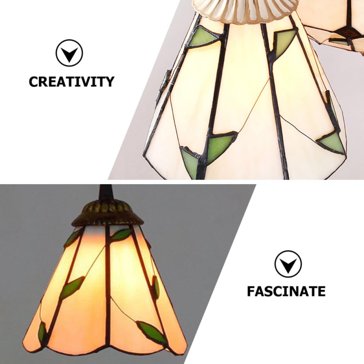 Beavorty Paralume in Vetro Bianco per Lampadario a Soffitto Foro Centrale 4,2 Cm, Design Romantico e Delicato, per Decorazione Casa e Protezione