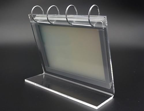 Miniatura 3 de Leoyoubei Soporte para letreros de acrílico, pantalla abatible, 7 páginas, 14 lados, soporte de acrílico transparente de doble cara, soporte