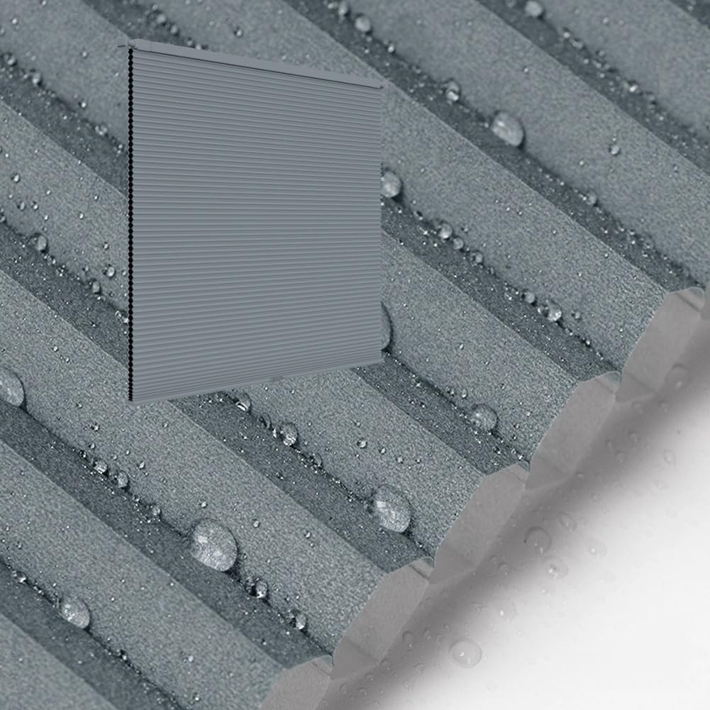 No Drill Cellular Shades for Indoor Window, Cordless Honecomb Blinds with Light Filtering, Customized Size Blackout Blind, Thermal Insulated Noise Reduction for Home, Office(Gray)