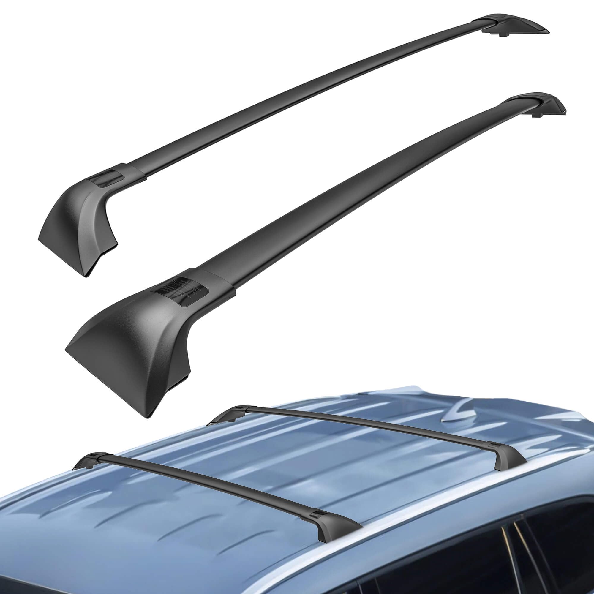 Heavy Duty Roof Rack Cross Bar Fit for 2020 2021 2022 2023 Toyota Highlander L & LE Roof Rack Cross Bars Aluminum Roof Racks Cross Rail (Without Factory Rails)