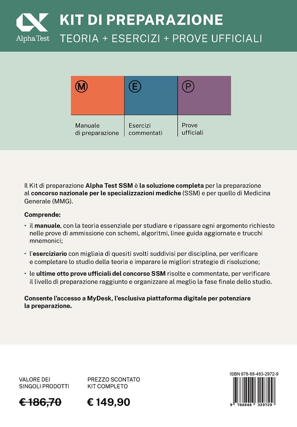 Alpha Test SSM. Kit di preparazione. Edizione 2026-2027. Per concorso SSM e MMG. Con piattaforma digitale (TestUniversitari)