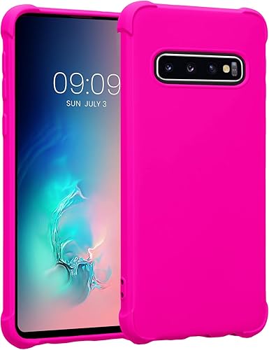 Vista 11 de KIOMY Funda transparente para Samsung Galaxy S10+ / S10 Plus, 3 en 1, a prueba de golpes, funda protectora para teléfono, carcasa de policarbonato