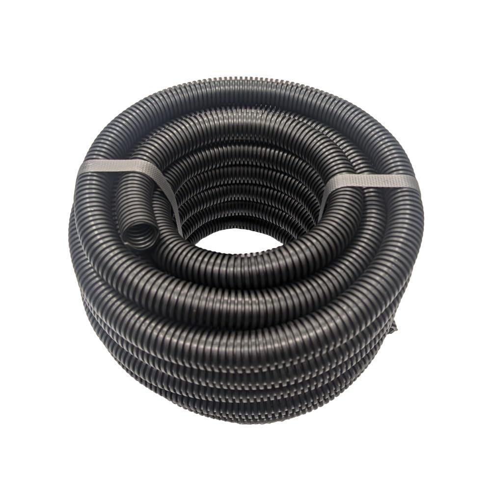 Black 20mm Flexible Conduit Polypropylene 50 Metre Length. Underground Burial, External Trunking, Electrical Ducting, Cable protection