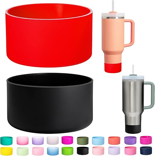 Miniatura 23 de Stanley - Paquete de 2 botas de silicona para vaso Stanley 40 de 30 oz Quencher Adventure, IceFlow 30 de 20 onzas, protector de copa Stanley