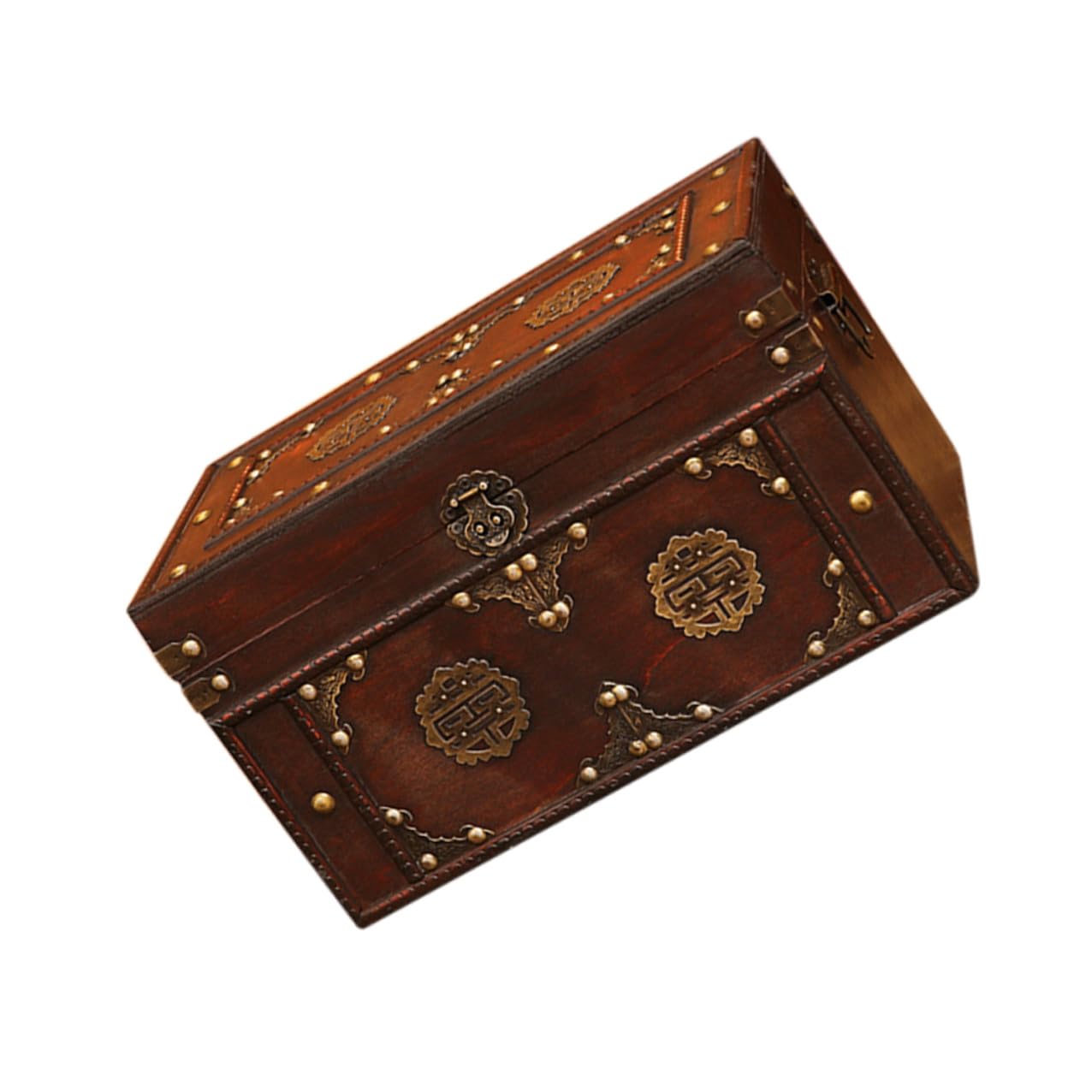 Kichvoe Vintage Schmuckkästchen und Legierung, Braun, Dekorativ | Aufbewahrungsbox für Schmuck, Retro Stil, für Zuhause und Bastelbedarf, Kompakte Größe