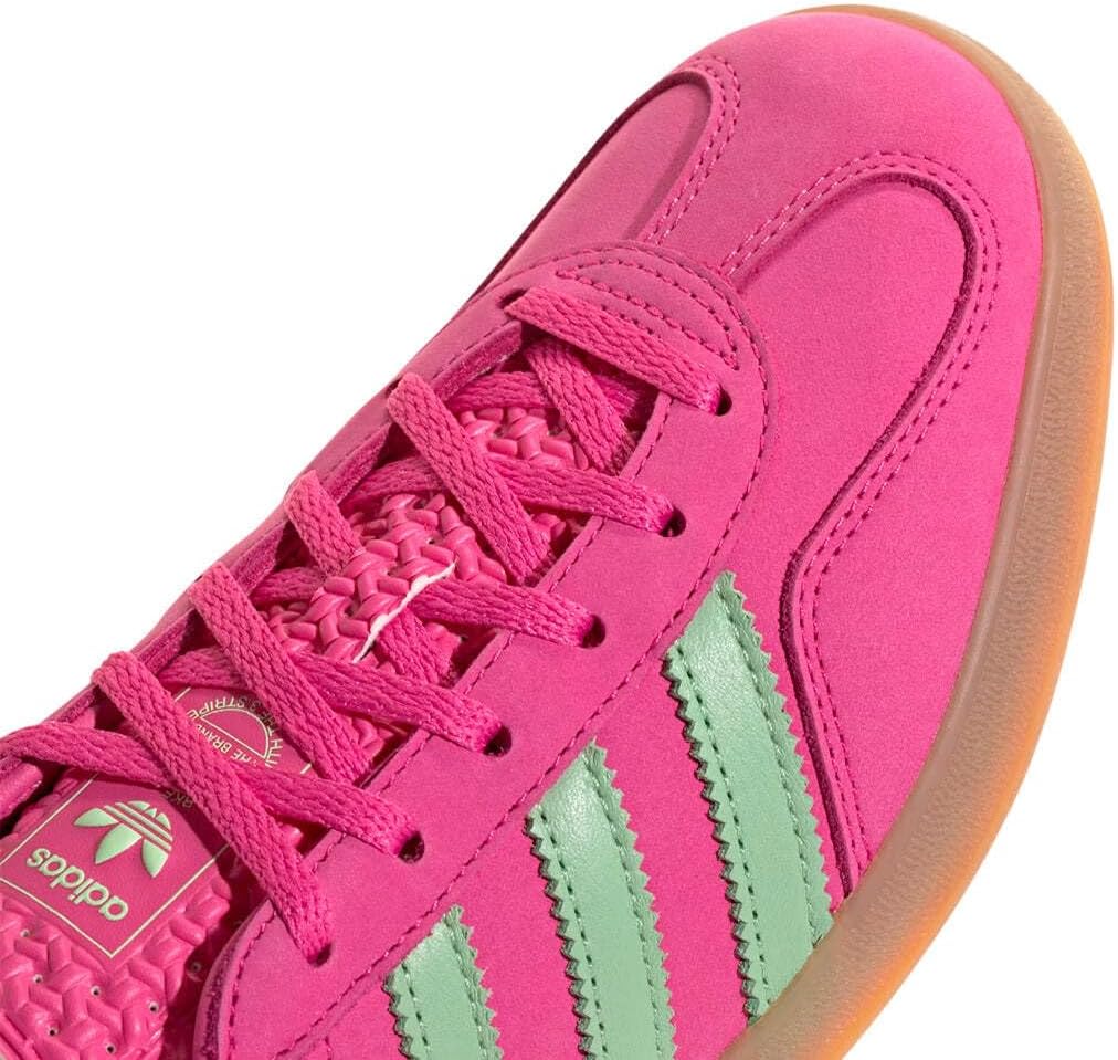 adidas Gazelle Indoor Womens Shoe, Semi Lucid Fuchsia/Semi Green Spark/Signal Coral, Size 7 - Image 4