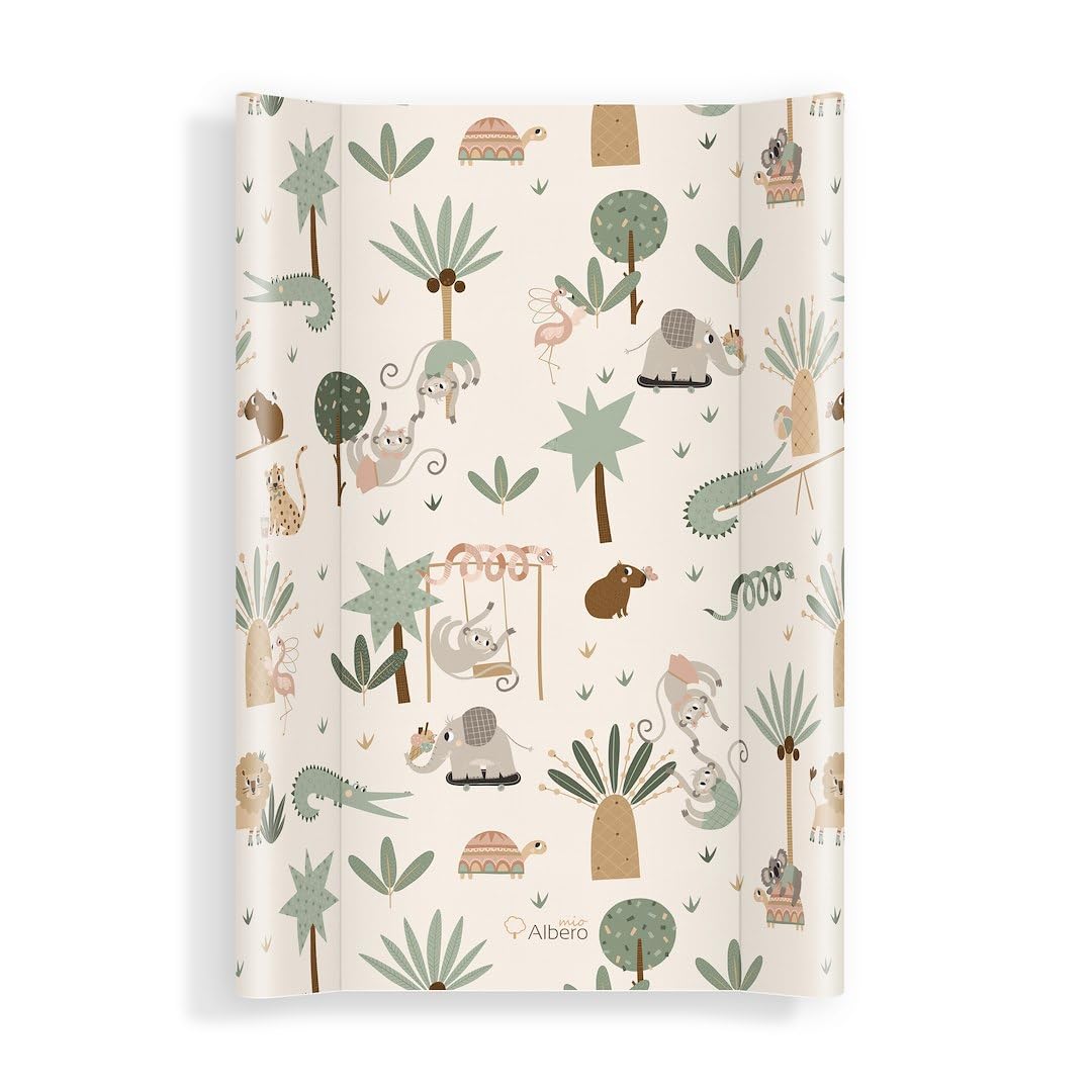 Muda-fraldas Rigido Animais da Selva 70x47cm | Compatível com berços de 120x60cm