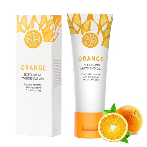 Exfoliante de gel exfoliante naranja para la cara y la piel del cuerpo, exfoliante facial de gel natural para pelar naranja, exfoliante facial
