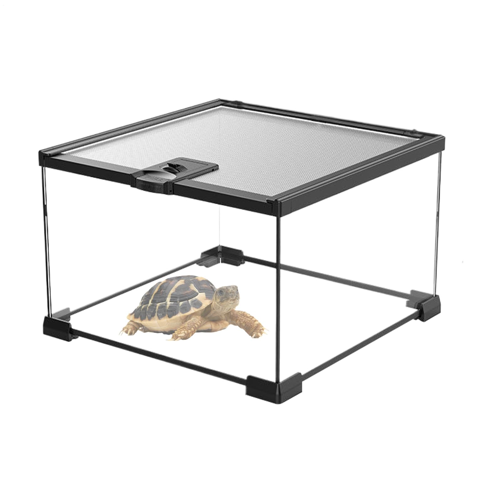 Reptilien- und Amphibien-Tank, Lebensraumgehege – Sicherheitsbehälter für Schildkröten, Vogelspinnen, Chamäleons, kleine Haustiere, Innen- und Außenbereich, Terrarium