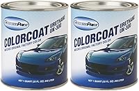 Vista 93 de Tarro de media onza para Audi A7 pintura de retoque automotriz – Havanna Black Pearl LY8X – Color+Clearcoat paquete