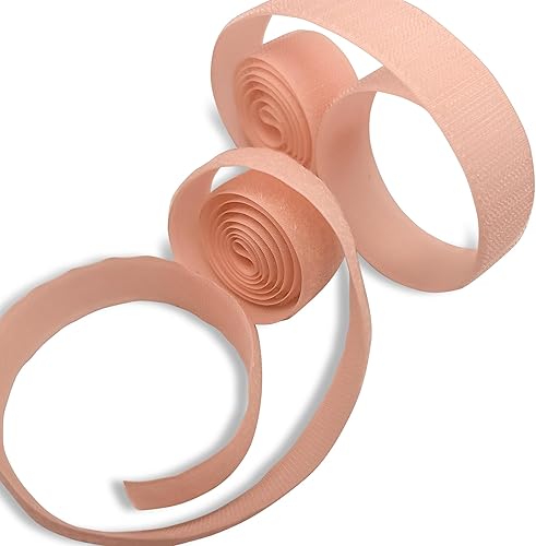 Miniatura 8 de Cinta de velcro rosa de 1 pulgada de ancho, no adhesiva, 1 yarda de longitud, cinta de nailon rosa, juego de sujetadores de tela para bolsas de