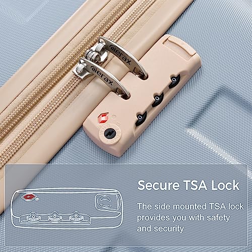 Merax 3 Piece Expandable ABS Hardshell Luggage Sets