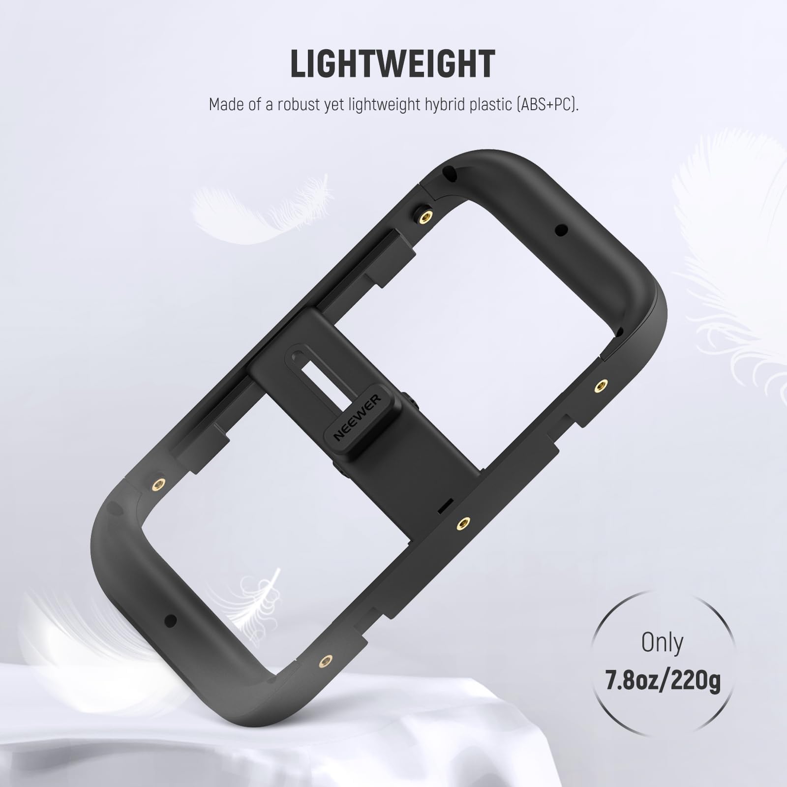 NEEWER Klatka na telefon komórkowy Video Rig kompatybilna z iPhone Samsung Galaxy Android, uchwyt na telefon komórkowy stabilizator Cage z Cold Shoe i gwintem 1/4 cala do nagrywania wideo i filmów