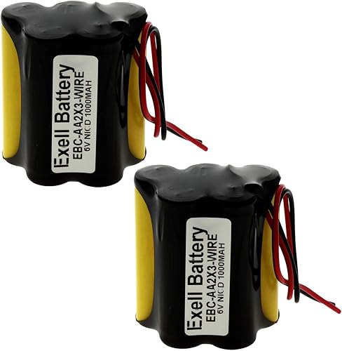 Miniatura 1 de 2 baterías NiCD de 6 V 1000 mAh con cables de 5 pulgadas para iluminación de búsqueda, herramientas eléctricas