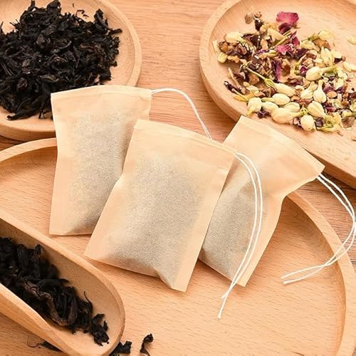 200 Disposable Loose Leaf Tea and Coffee Filter Bags with Drawstring (2.8x2 inch) for Versatile Brewing - Image 4