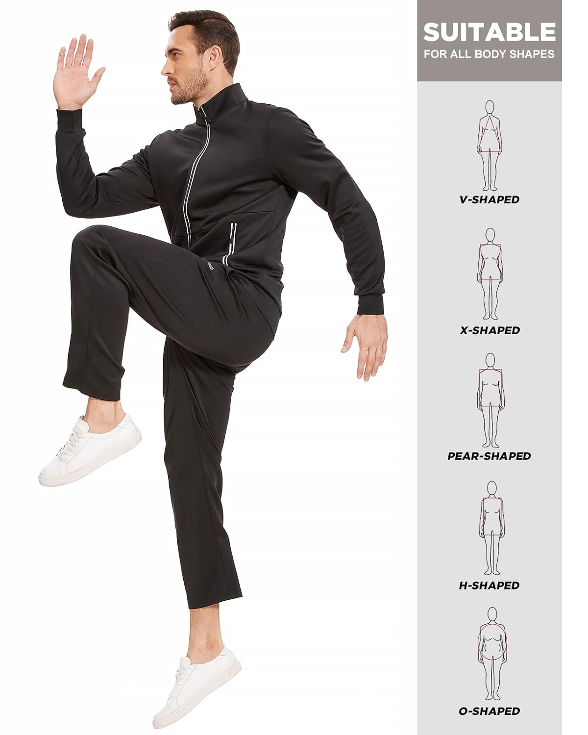 Men's Tracksuits Sweatsuits for Men Track Suits 2 Piece Set Casual Running Jogging Warm Up Full Zip Sweat Suits - Image 6
