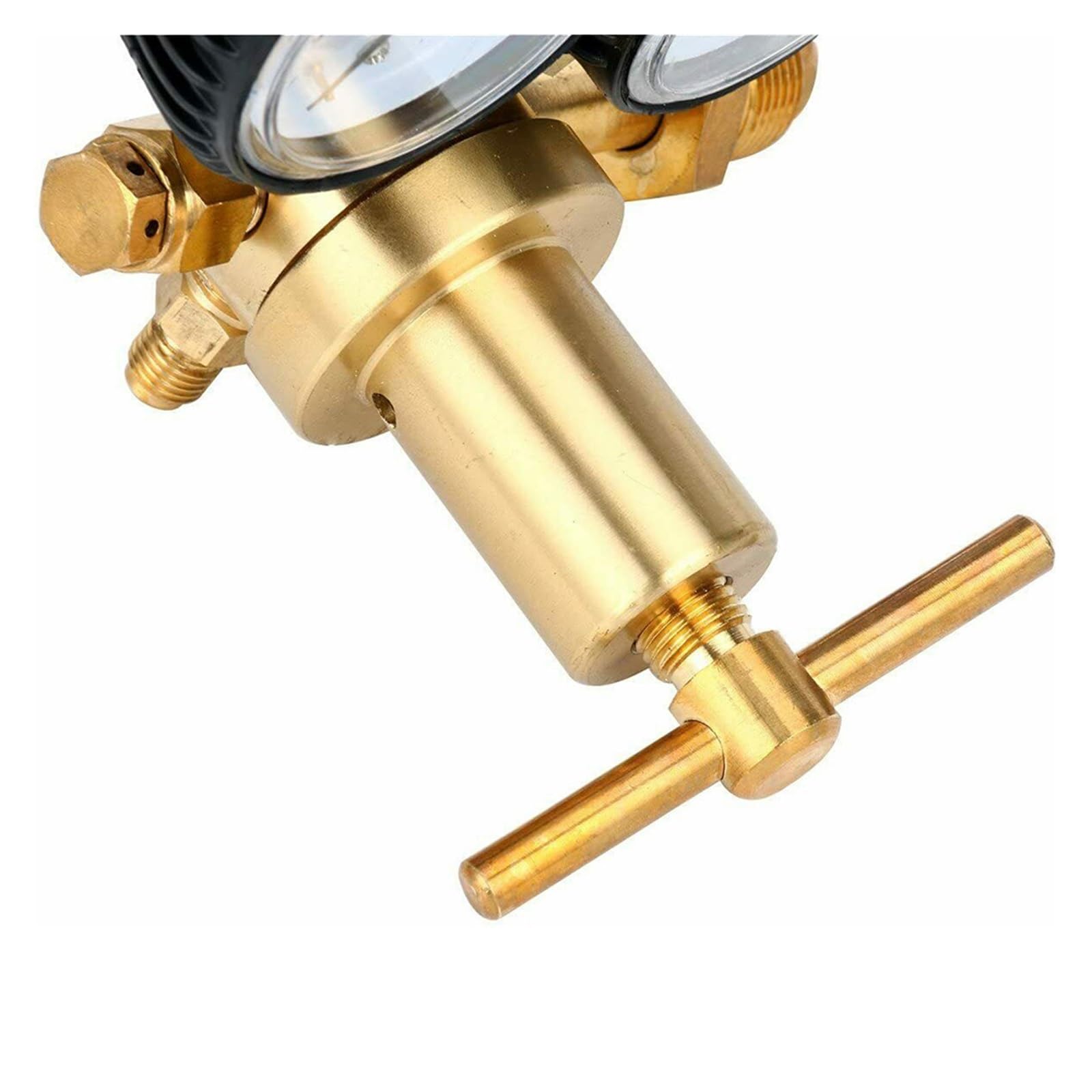 Regulator argonu Regulator azotu Manometr Sprzęt ciśnieniowy Mosiężne przyłącze wlotowe CGA580 Manometry 0-600 PSI Wlot CGA580 Wyjście flare 1/4 cala