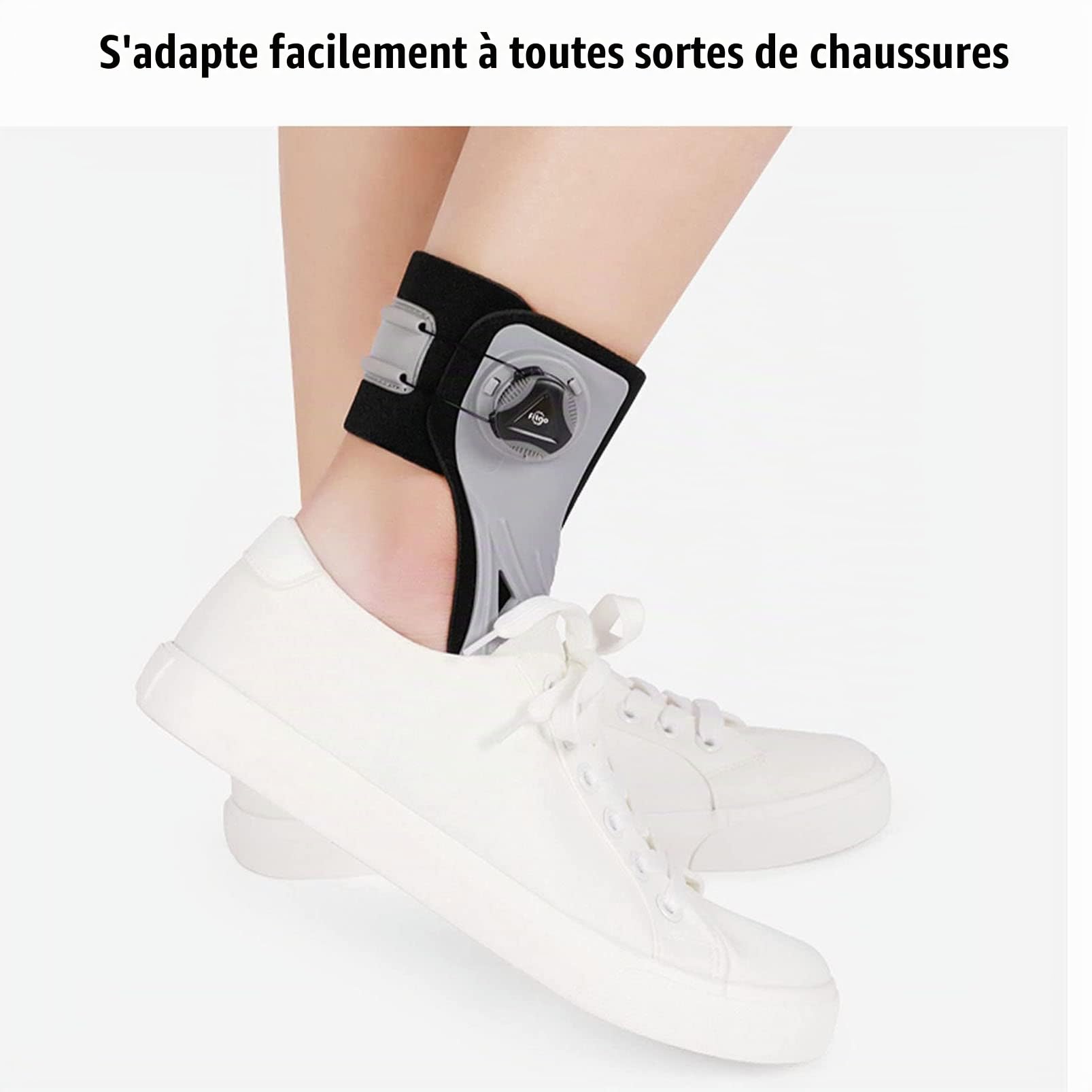 Attelle d'attelle de Pied de Cheville, Orthèse d'attelle de Pied Tombant, Orthèse d'attelle de Pied Tombant Sangle d'assistance Réglable d'attelle de Pied Tombant