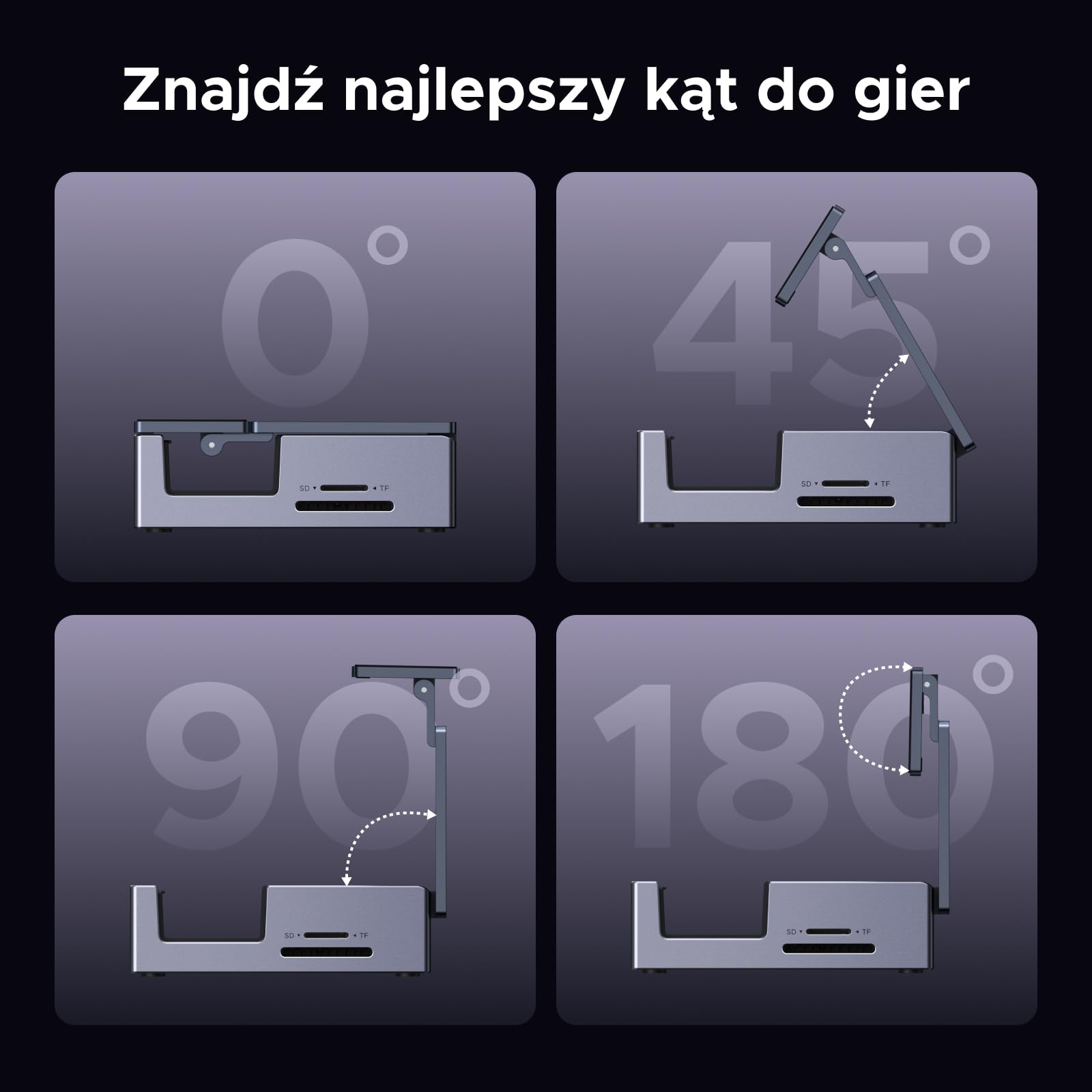 UGREEN Steam Deck Dock z 4K@120Hz DP, portami danych USB 10Gbps, Gigabit Ethernet, czytnikiem kart SD/TF, stacją dokującą PD 100W USB C kompatybilną ze Steam Deck, ROG Ally, Legion Go, iPad Pro