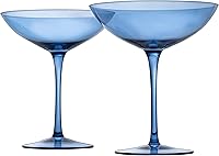 Vista 3 de The Wine Savant Champagne Coupes - Copas de champán coloridas de 12 onzas, Prosecco, juego de copas de mimosa, juego de copas de cóctel, cristalería