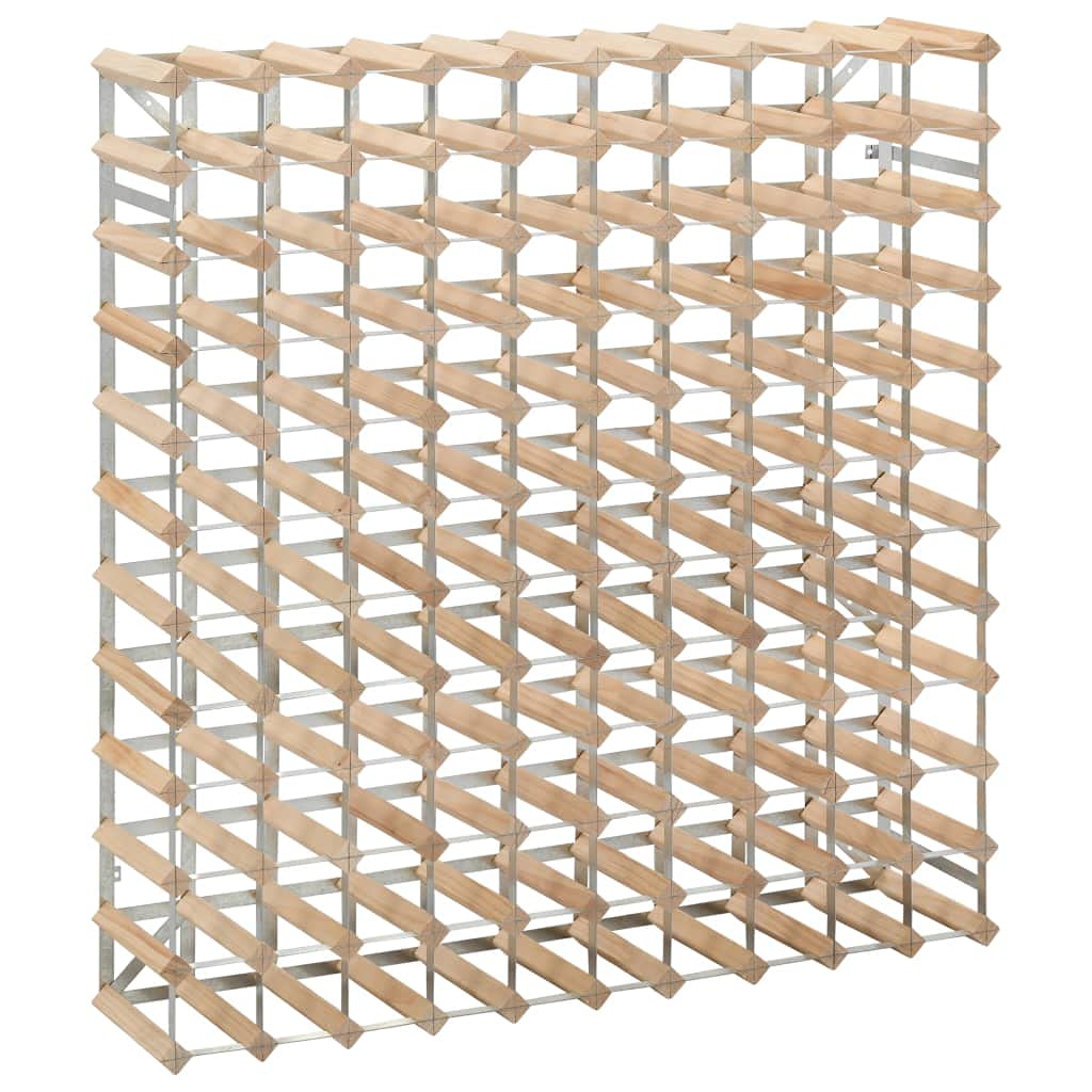 Botellero para 120 Botellas, Botellero Vino, Vinoteca, Vitrinas para Colecciones, Botellero Vertical, Wine Rack, Cava De Vinos, Estanteria, de Madera Maciza de Pino