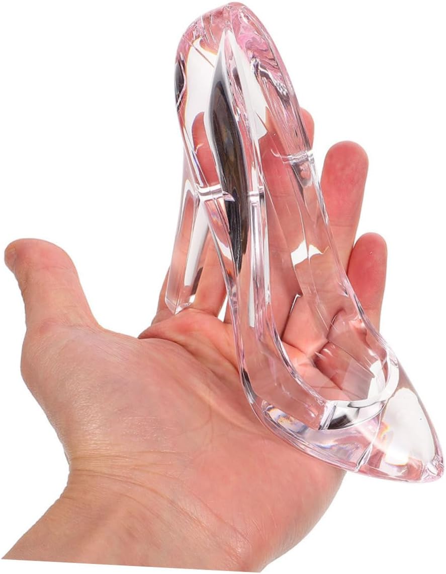 2Pcs Crystal Shoe Decor Elegant High Heels Decoration for Home Birthday Wedding Versatile Slipper Ornament for Any for All Ages