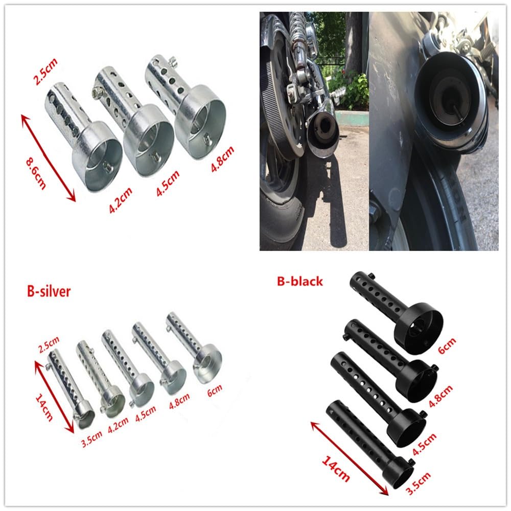 Tubo para moto Silenciador de escape para motocicleta, eliminador de ruido para SPORT 1200 1100 750 850(B-140x60mm)